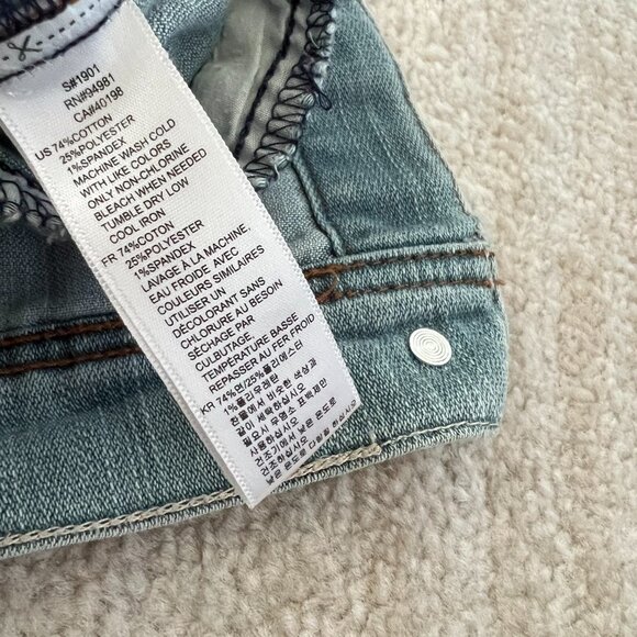 Forever 21 Distressed Blue Denim Jean Jacket S - Picture 10 of 10